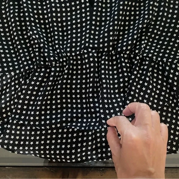 J.Crew Peplum Flowy Top Star Print size 4 - Picture 3 of 10
